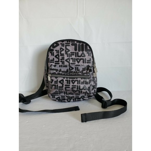 FILA Handbags - FILA LOGO MINI Nylon BACKPACK Gray and Black